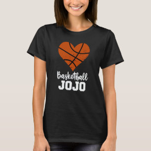 Basketball Jojo Basketball Heart Grandma Jojo T-Shirt