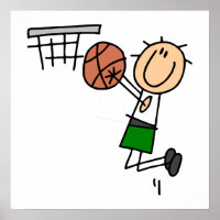 Basketball Jump Shot Green T-shirts and Gifts