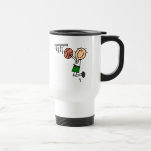 Basketball Jump Shot - Green T-shirts and Gifts Travel Mug
