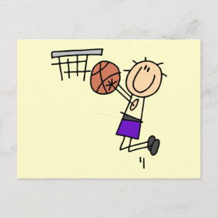 Basketball Jump Shot - Purple Tshirts and Gifts Postcard
