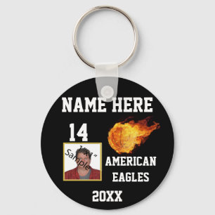 Basketball Keychains with Player's Name Photo