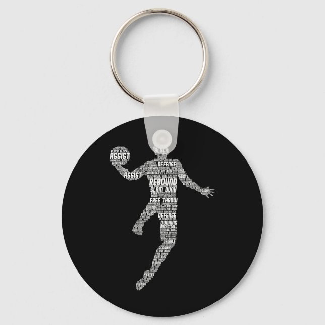 Basketball Kids Boys Men  Key Ring (Front)