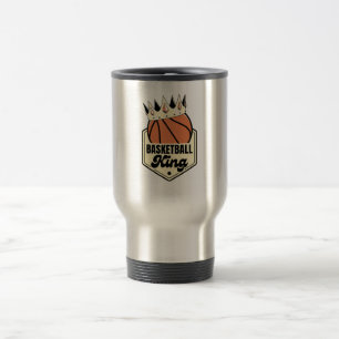 Basketball King – Crown Street-Style Design Travel Mug