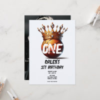 Basketball King Gold Crown Photo 1st Birthday
