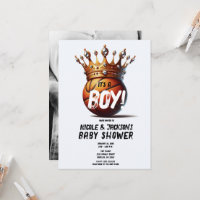 Basketball King Gold Crown Photo Baby Shower