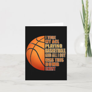 Basketball Knee Ligament Injury Fun Card