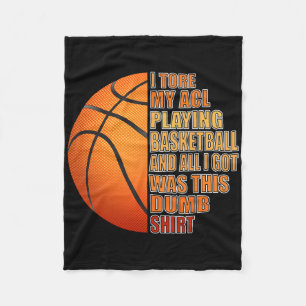 Basketball Knee Ligament Injury Fun  Fleece Blanket
