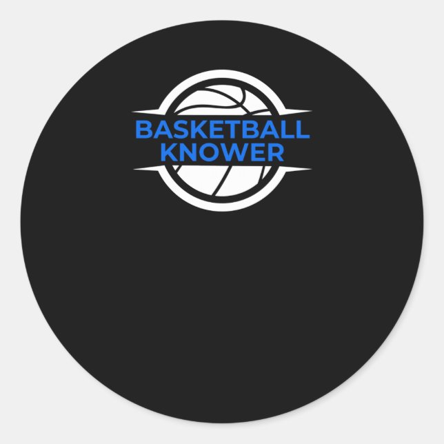 Basketball Knower 2  Classic Round Sticker (Front)
