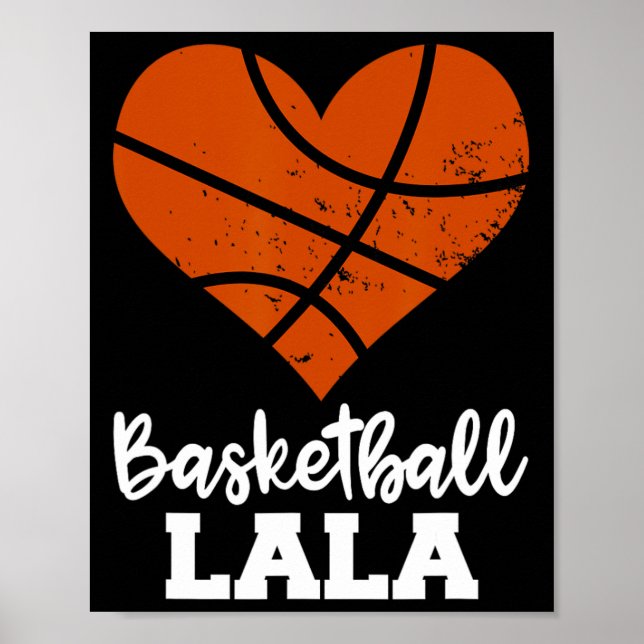 Basketball Lala Fun Basketball Heart Grandma La La Poster (Front)