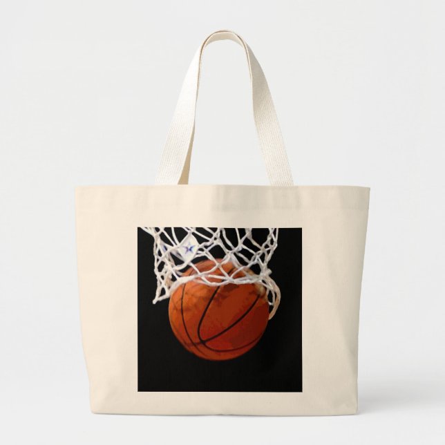 Basketball Large Tote Bag (Front)