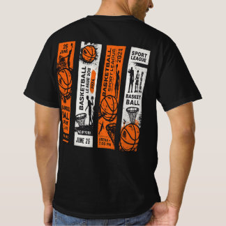 Basketball League Back Print T-Shirt