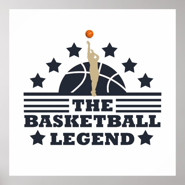 Basketball legend player for coach poster (Front)