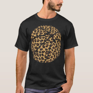 Basketball Leopard Print Cheetah Pattern Sport Wom T-Shirt