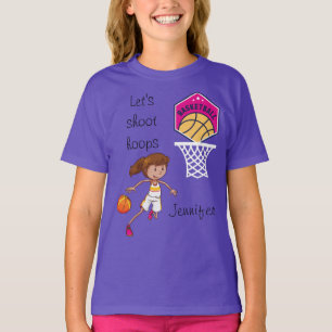 Basketball "Let's Shoot Hoops" Personalised T-Shirt