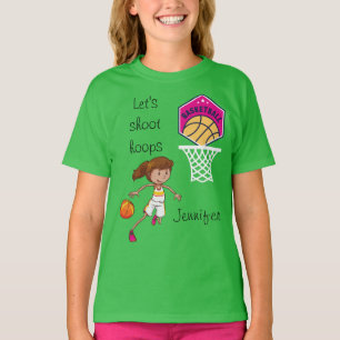 Basketball "Let's Shoot Hoops" Personalised T-Shirt