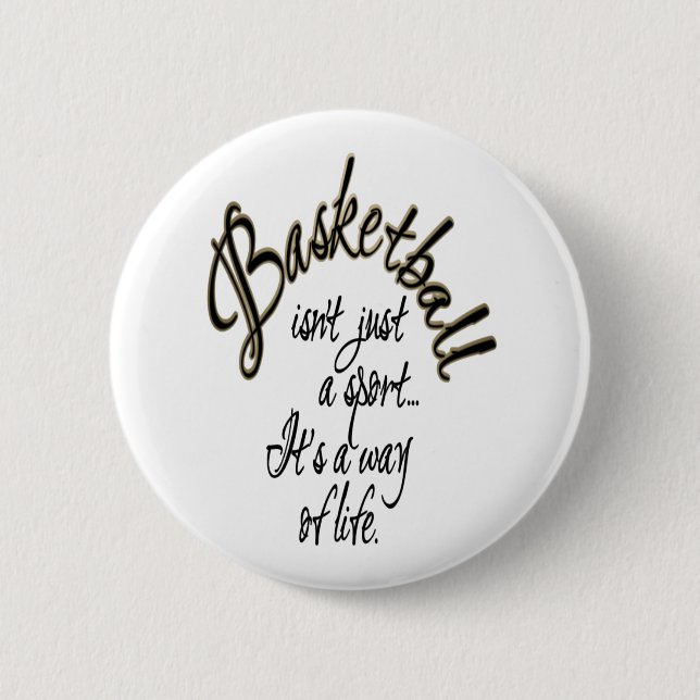 Basketball Life 6 Cm Round Badge (Front)