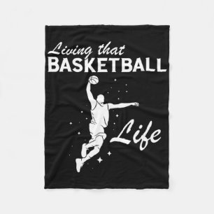 Basketball Life Basketball Player Dunk Basketball Fleece Blanket
