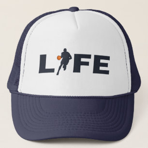 basketball life player dribbling trucker hat