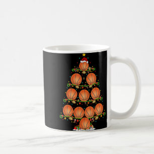 Basketball Lights Xmas Santa Basketball Christmas  Coffee Mug