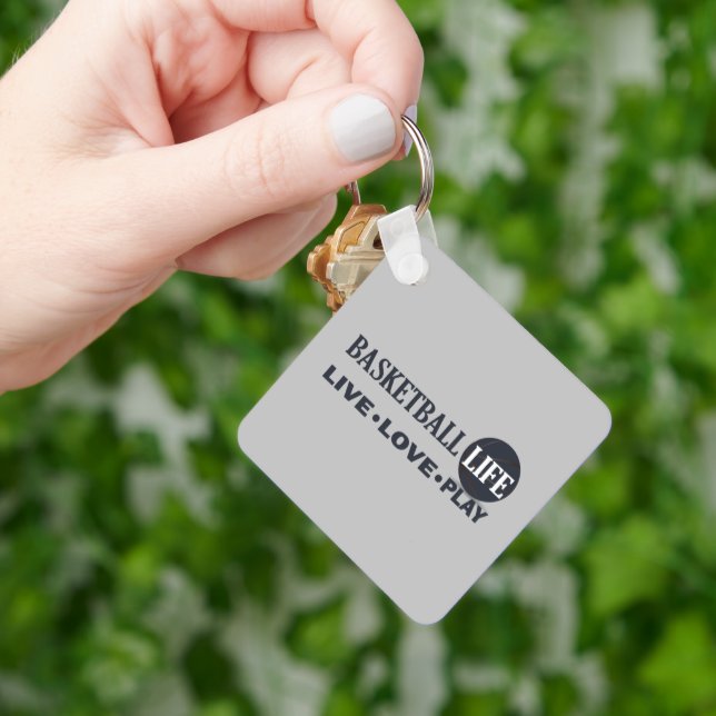 basketball live love play key ring (Hand)