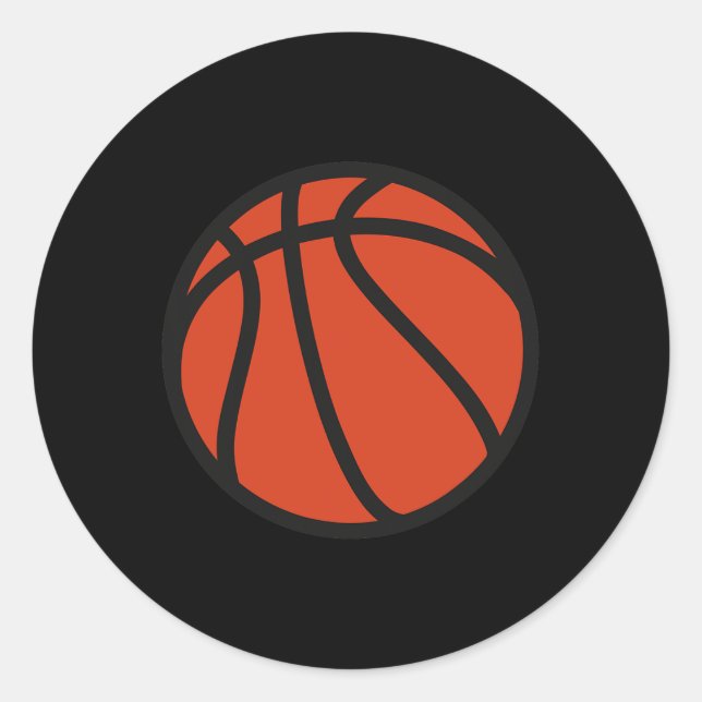 Basketball Logo 1  Classic Round Sticker (Front)