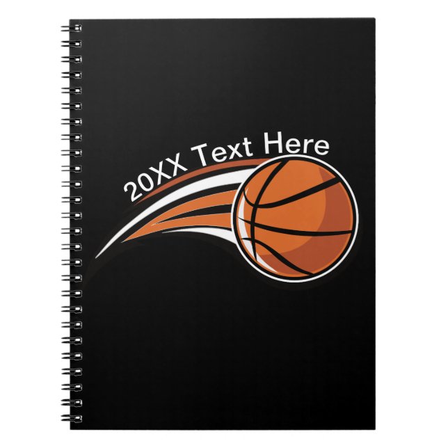 Basketball Logo Personalised Notebook (Front)