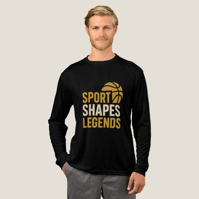 Basketball Logo – Sport Shapes Legends Tri-Blend Shirt (Full Front)
