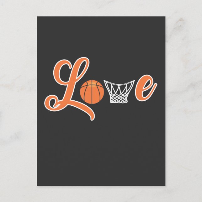Basketball Love Basket Ball Sports Player Postcard (Front)