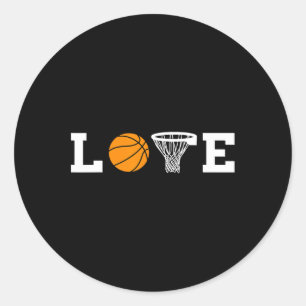 Basketball Love Basket Baller Playing Basketball S Classic Round Sticker