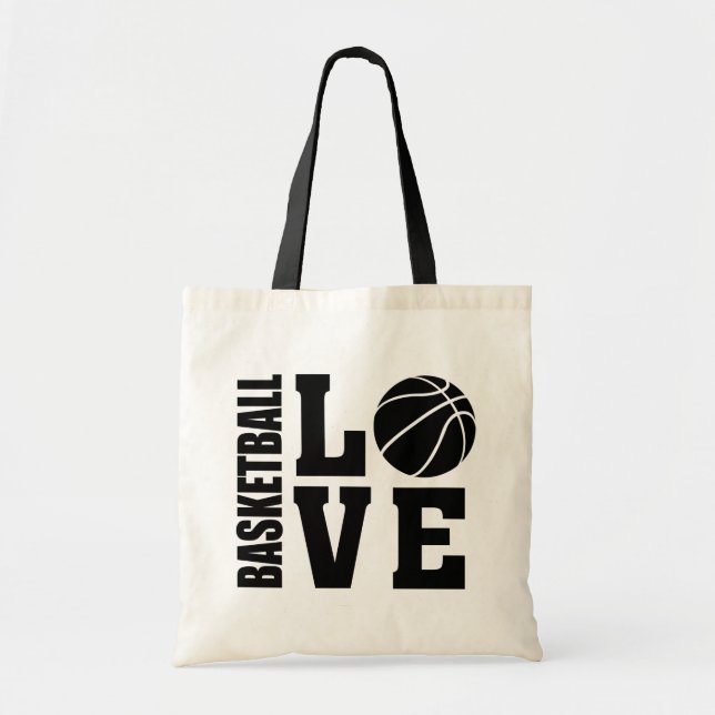 Basketball Love, Basketball Tote Bag (Front)