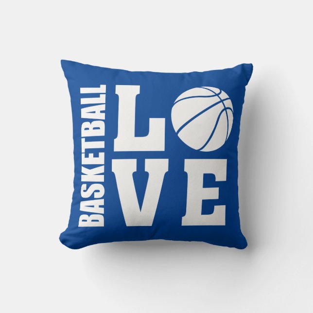 Basketball Love Blue Cushion (Front)