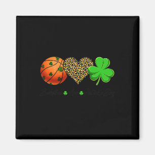 Basketball Love Saint Patrick's Day Shamrock Clove Magnet