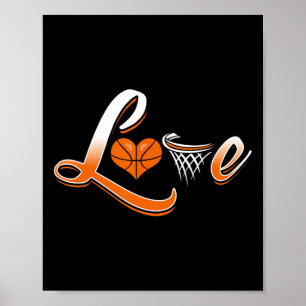 Basketball Love Shirt Poster