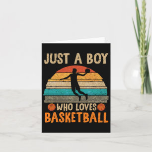 Basketball Lover Boys Basketball Player Sport Bask Card