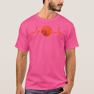 Basketball Lover Heartbeat Vintage Retro Basketbal T-Shirt