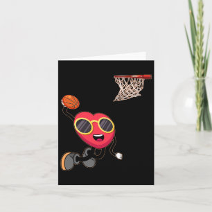 Basketball Lover Hoop Love Valentine Day  Card