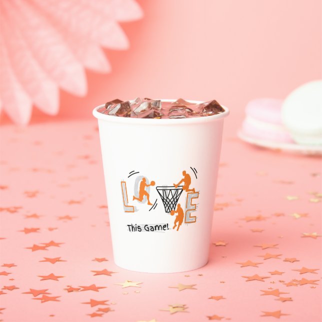 Basketball Lover Paper Cups (Insitu)