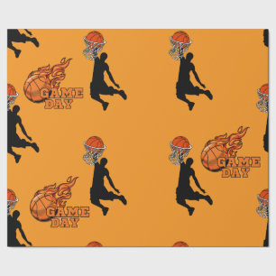basketball madness kids party wrapping paper