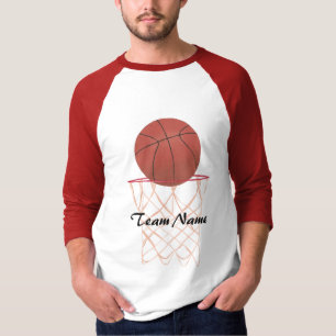 Basketball making the basket, Team Name shirts