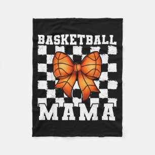 Basketball Mama Coquette Bow Game Day Funny Srts L Fleece Blanket