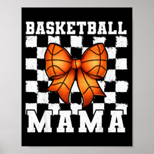 Basketball Mama Coquette Bow Game Day Funny Srts L Poster