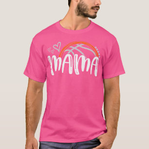 Basketball Mama Family Wo Basketball Hearts Trendy T-Shirt