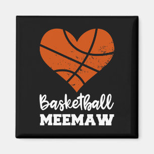 Basketball Meemaw Fun Basketball Heart Grandma Mee Magnet