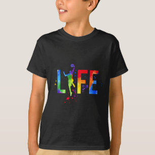 Basketball Mens Ball is Life Watercolor Basketball T-Shirt