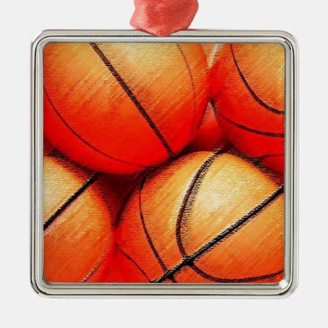 Basketball Metal Tree Decoration (Front)