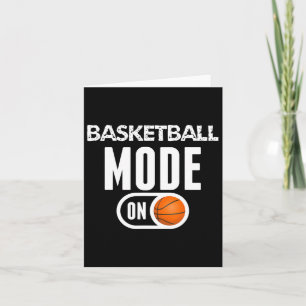 Basketball Mode On Basketball Sport Fun Card