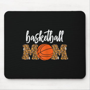 Basketball Mom Cute Leopard Basketball Gifts for M Mouse Pad