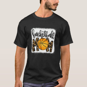 Basketball Mom Leopard Basketball Mama Game Day Ba T-Shirt
