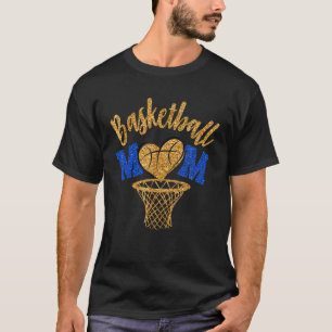 Basketball Mom Leopard Basketball Senior Mom 2023 T-Shirt