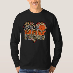 Basketball Mom Leopard Senior 2023 Graduation Moth T-Shirt